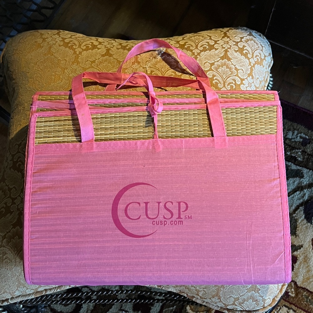 Pink and Tan Foldable Mat